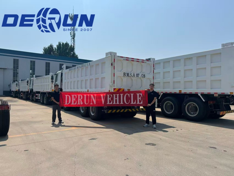 10Units Howo 8x4 Tipper 트럭은 아이보리 코스트로 배송됩니다.