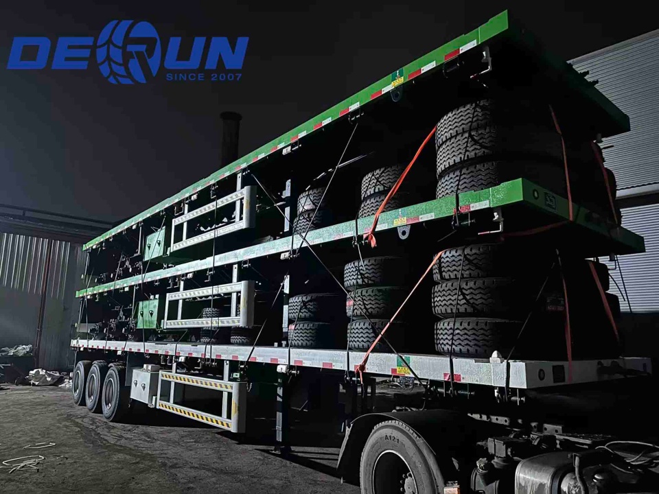 3 개의 플랫 베드 반 트레일러가 알제리로 배송됩니다