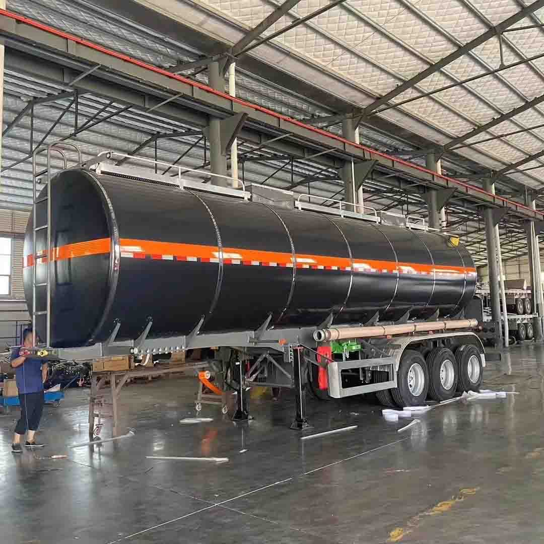Derun Tri-Axle 36cbm 아스팔트 탱크 세미 트레일러